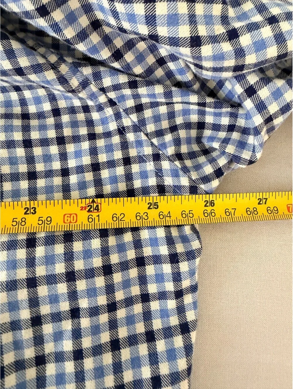 Polo Ralph Lauren Sleepwear Blue Gingham Cotton Robe Bathrobe Shawl Collar S/M